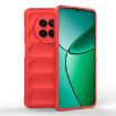 Realme 12 5G Global Magic Shield Red TPU + Flannel Phone Case - 1