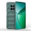 Realme 12 5G Global Magic Shield TPU Flannel Case - Dark Green - 1
