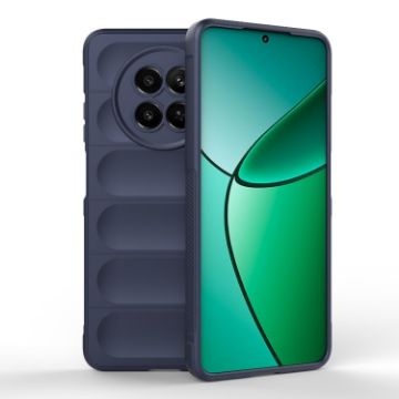 Realme 12 5G Global Magic Shield TPU Flannel Case - Dark Blue - 1