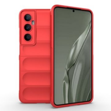 Realme C65 4G Global Magic Shield TPU + Flannel Case - Red - 1