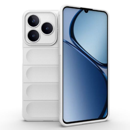 Realme C63 4G Global Magic Shield TPU Flannel Phone Case White - 1