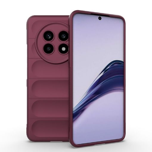 Realme 13 Pro 5G Global Magic Shield TPU Flannel Case Wine Red - 1
