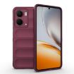 Realme P3 5G Global Magic Shield TPU + Flannel Case - Wine Red - 1