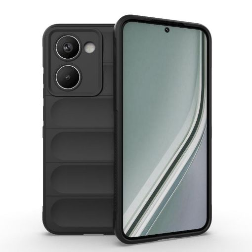 Realme P3 Ultra 5G Magic Shield TPU + Flannel Phone Case Black - 1