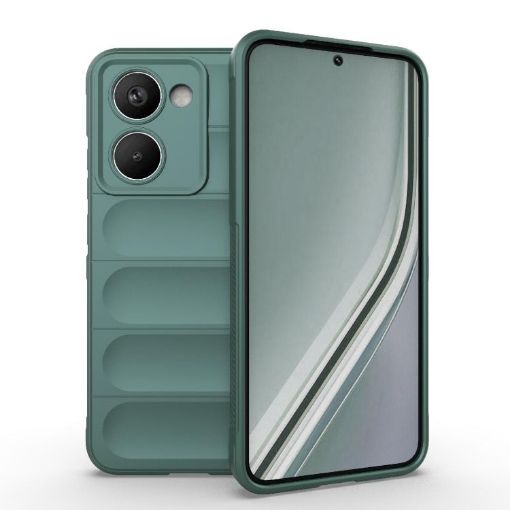 Realme P3 Ultra 5G Magic Shield TPU Flannel Case - Dark Green India - 1