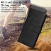 OPPO F29 5G Flip Leather Phone Case - Black, Calf Texture, Global - 7