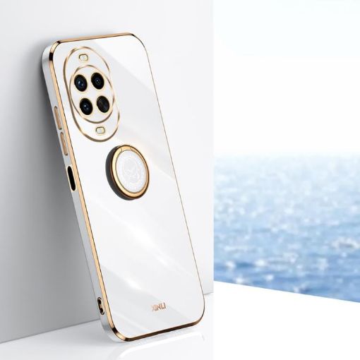Huawei Nova 14 Pro XINLI 6D Electroplate TPU Case with Ring Holder White - 1