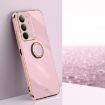 Realme C75 XINLI 6D Electroplate TPU Case with Ring Holder - Cherry Purple - 1