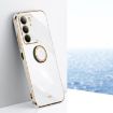 Realme C75 XINLI 6D Electroplate TPU Case with Ring Holder - White - 1
