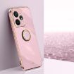 Realme Neo7 SE XINLI 6D Electroplate TPU Case with Ring Holder - Cherry Purple - 1