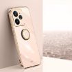 Realme Neo7 SE XINLI 6D Electroplate TPU Case with Ring Holder - Pink - 1