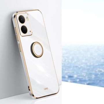 Realme Neo7X XINLI 6D Electroplate TPU Case with Ring Holder - White - 1