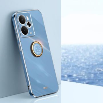 Realme 14 5G XINLI 6D Electroplate TPU Case with Ring Holder Blue - 1