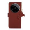 Xiaomi 14 Ultra Genuine Leather RFID Phone Case - Coffee - 4