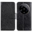 Xiaomi 14 Ultra Black Nappa Texture Leather Flip Phone Case - 1