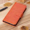 Xiaomi 14 Ultra Orange Nappa Texture Leather Flip Phone Case - 2