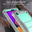 TCL Tab 8 LE Shockproof Silicone Hybrid PC Case with Holder Mint/Grey - 5