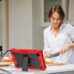 TCL Tab 8 LE Shockproof Silicone Hybrid PC Case with Holder - Black/Red - 7