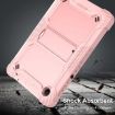 TCL Tab 8 LE Shockproof Silicone Hybrid Tablet Case with Holder - Rose Gold - 4