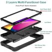 TCL Tab 8 LE Shockproof Silicone Hybrid PC Tablet Case with Holder Black - 3