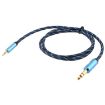 EMK 3.5mm to 6.35mm Gold Plated AUX Cable 1m Dark Blue for PC/X-BOX/PS3 - 3