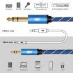 EMK 3.5mm to 6.35mm Gold AUX Cable 2m for PC/X-BOX/PS3/CD/DVD - 5