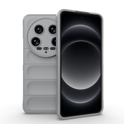 Xiaomi 14 Ultra Magic Shield Grey TPU + Flannel Phone Case - 1