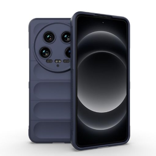 Xiaomi 14 Ultra Magic Shield TPU + Flannel Case - Dark Blue - 1