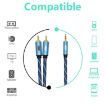 EMK 3.5mm to 2 RCA Gold Plated Audio Cable 3m Dark Blue - 5
