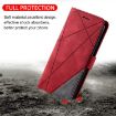 Xiaomi 14 Ultra Red Leather Phone Case - Skin Feel Splicing Design - 4