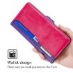 OPPO Find X8s+ 5G Leather Phone Case - Purple/Rose Red Contrast - 5