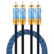EMK 1m RCA Male to Male Gold Plated Audio Cable for TV/Amplifier/DVD - 1