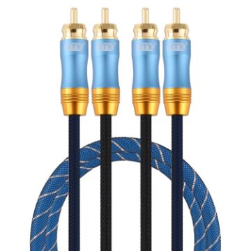 EMK 1m RCA Male to Male Gold Plated Audio Cable for TV/Amplifier/DVD - 1