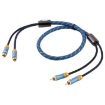 EMK 1m RCA Male to Male Gold Plated Audio Cable for TV/Amplifier/DVD - 3