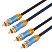 EMK 2m RCA Male to Male Gold Plated Audio Cable for TV/Amplifier/DVD - 2