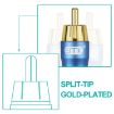 EMK 2m RCA Male to Male Gold Plated Audio Cable for TV/Amplifier/DVD - 6