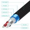 EMK 5m RCA Male to Male Gold Plated Audio Cable for TV/Amplifier/DVD - 5