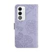 OPPO A5 5G Butterfly Embossed Flip Leather Case - Purple - 3