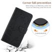 OPPO A5 5G Black Butterfly Embossed Flip Leather Phone Case Global - 8