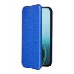 OPPO Reno14 5G Blue Carbon Fiber Texture Flip Leather Phone Case - 2