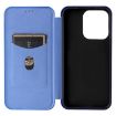 OPPO Reno14 5G Blue Carbon Fiber Texture Flip Leather Phone Case - 4