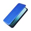 OPPO Reno14 5G Blue Carbon Fiber Texture Flip Leather Phone Case - 6