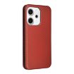 OPPO Reno14 5G Global Brown Carbon Fiber Texture Flip Leather Case - 3