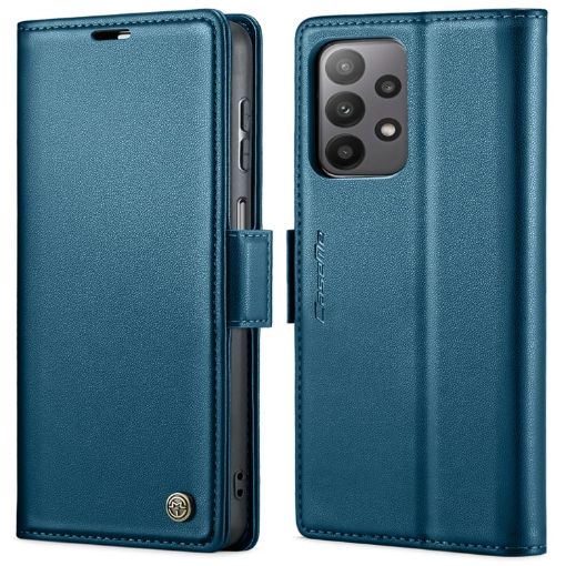 Samsung Galaxy A23 CaseMe 023 Blue Butterfly Buckle Leather Phone Case - 1