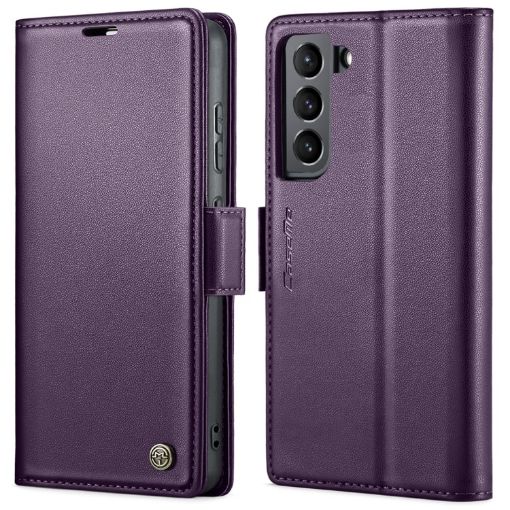 Samsung Galaxy S22 5G CaseMe 023 Butterfly Buckle Leather Case Purple - 1