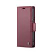 Samsung Galaxy S22+ 5G CaseMe 023 Leather RFID Phone Case - Wine Red - 2