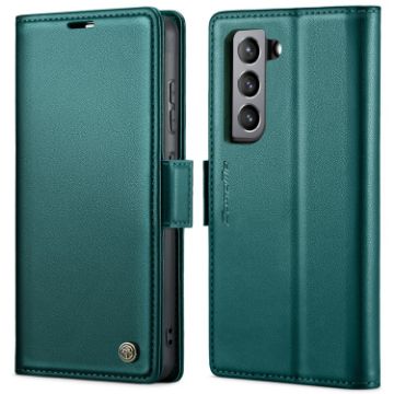 Samsung Galaxy S21 FE 5G CaseMe 023 RFID Leather Case - Pearly Blue - 1