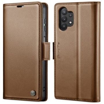 Samsung Galaxy A32/M32 5G CaseMe 023 Leather RFID Phone Case Brown - 1