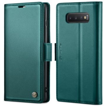 Samsung Galaxy S10 CaseMe 023 Butterfly Buckle RFID Leather Case Blue - 1