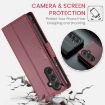 Samsung Galaxy A54 5G CaseMe 023 Leather Case, RFID, Wine Red - 6
